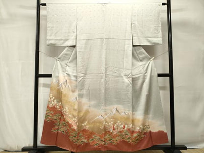 平和屋着物■豪華色留袖　遠山風景文　暈し染め　金彩　正絹　逸品　CABH0660ev