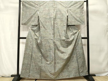 平和屋着物■本場大島紬　7マルキ　更紗切嵌吉祥花文　正絹　逸品　CABH0667ev