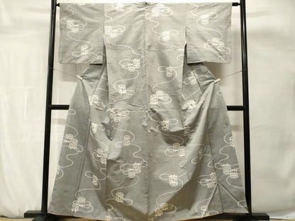 平和屋着物■上質な紬　貝桶文　正絹　逸品　CABH0673ev