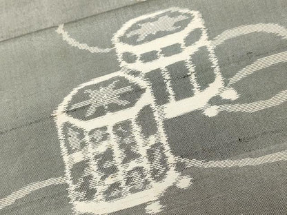 平和屋着物■上質な紬　貝桶文　正絹　逸品　CABH0673ev