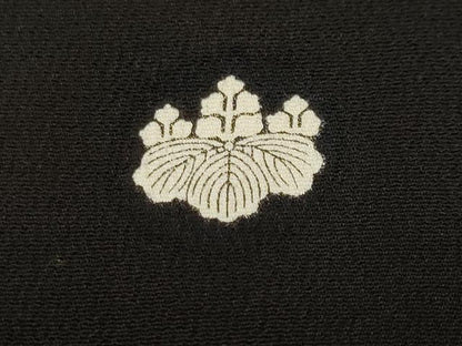 平和屋着物■豪華黒留袖　駒刺繍　吉祥鼓草花文　正絹　逸品　CABH0663ev