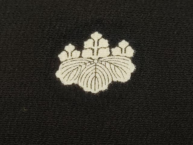 平和屋着物■豪華黒留袖　駒刺繍　吉祥鼓草花文　正絹　逸品　CABH0663ev