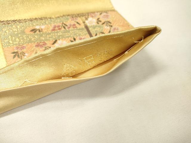 平和屋本店●太鼓柄袋帯　唐織　源氏物語シリーズ　几帳蒔絵文　本金箔　金泥箔　正絹　逸品　DABG5072fe
