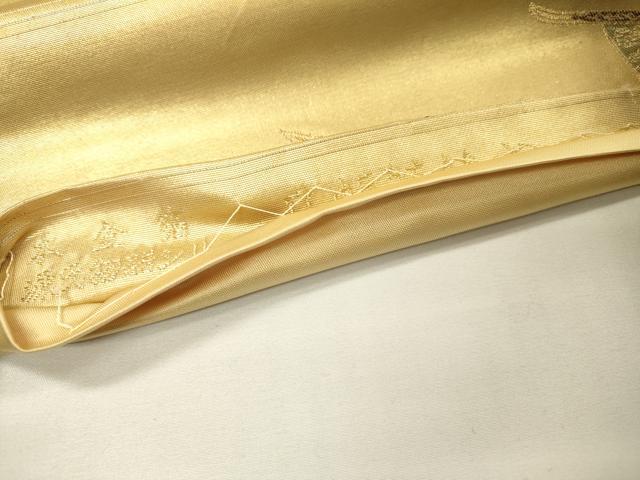 平和屋本店●太鼓柄袋帯　唐織　源氏物語シリーズ　几帳蒔絵文　本金箔　金泥箔　正絹　逸品　DABG5072fe