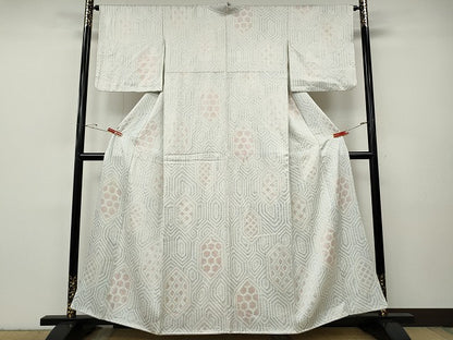 平和屋着物●上質な小紋　総絞り　亀甲吉祥文　正絹　逸品　CABH9611ut