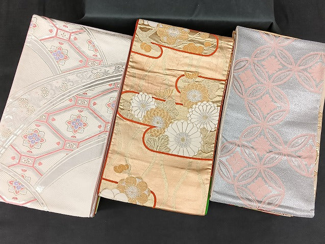 平和屋着物■袋帯 西陣 まとめて100点 鳳凰 向かい鶴 向かい尾長鳥 蝶 花柄 七宝 正倉院 佐賀錦 金銀糸 など 未使用品有 全て正絹 mmm1134