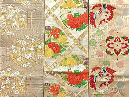 平和屋着物■袋帯 西陣 まとめて100点 鳳凰 向かい鶴 向かい尾長鳥 蝶 花柄 七宝 正倉院 佐賀錦 金銀糸 など 未使用品有 全て正絹 mmm1134