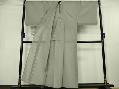 平和屋本店＊極上　夏物　男性　明石縮　キングサイズ　潤色　根啓織物謹製　証紙付き　逸品　未使用　DZAB0355kh6