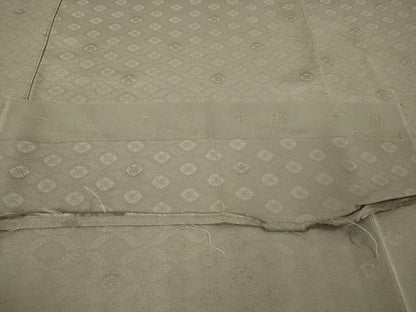平和屋本店●極上　創業460年・千總　色無地　お召地　花菱地紋　枯野色　高島屋扱い　反端付き　逸品　DZAB4636kh6