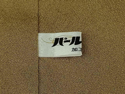 平和屋本店●極上　人形作家・ホリヒロシ　付下げ　雪兎　南天　紺藍色地　鬼しぼ縮緬　逸品　DZAB2447kh6