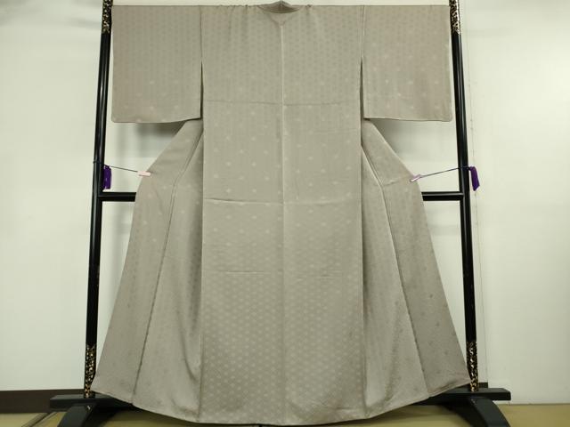 平和屋本店●極上　創業460年・千總　色無地　お召地　花菱地紋　枯野色　高島屋扱い　反端付き　逸品　DZAB4636kh6