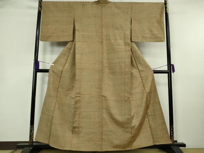 平和屋本店▽希少　ざざんざ織　単衣　逸品　未使用　DZAB4185kh6