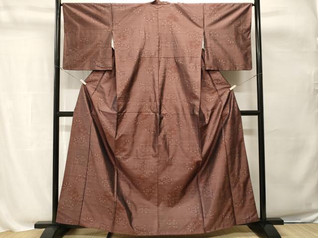 平和屋着物■本場大島紬　源氏車文　正絹　逸品　CABH8810ev