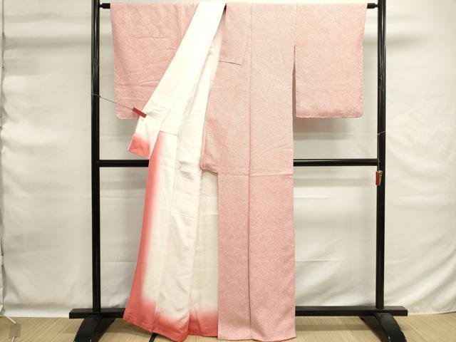 平和屋着物■大変加工の良い総絞り小紋　正絹　逸品　DABG6755cd