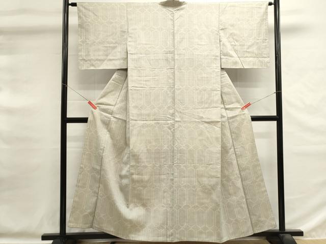 平和屋着物■上質な紬　亀甲柄　正絹　逸品　DABG6743cd