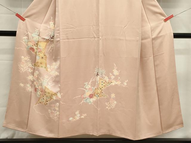 平和屋着物■訪問着　刺繍　雲取り吉祥花文　金彩　正絹　逸品　DABG6752cd