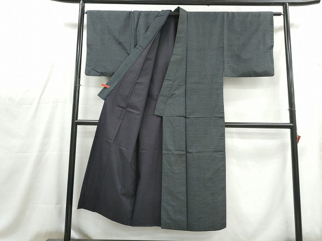 平和屋着物■男性　本場大島紬　80亀甲　総詰め　正絹　逸品　DABG4820qa
