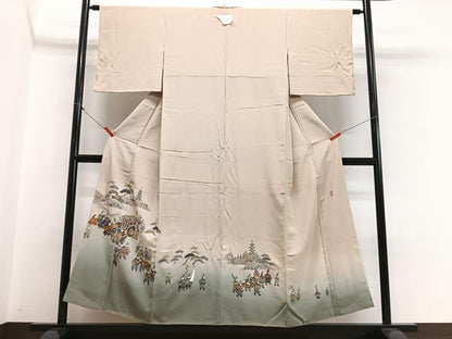 平和屋着物■豪華色留袖　作家物　人物風景文　暈し染め　金彩　正絹　逸品　CABH4166xe