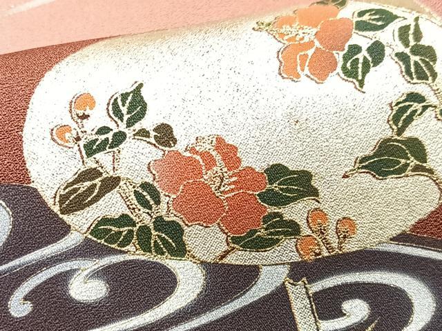 平和屋着物■訪問着　草花文　暈し染め　金彩　正絹　逸品　CABH4158xe