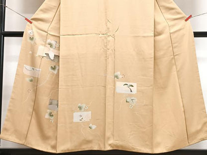 平和屋着物■訪問着　枝葉文　金彩　正絹　逸品　CABH4154xe