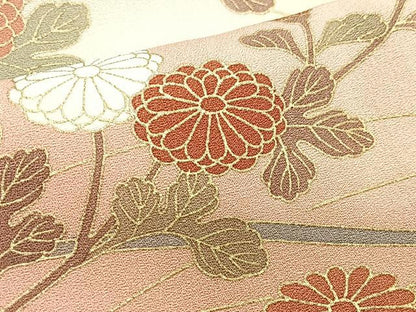 平和屋着物■訪問着　草花文　暈し染め　金彩　正絹　逸品　CABH4159xe