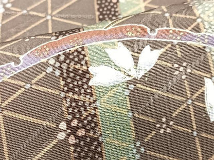 平和屋着物■上質な小紋　雪芝舞花文　金彩　正絹　逸品　CABH4155xe