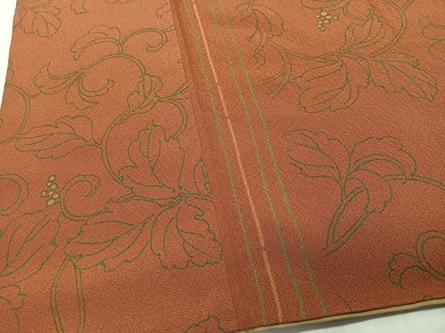 平和屋着物■上質な小紋　花唐草文　正絹　逸品　CABH4167xe