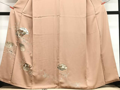 平和屋着物■訪問着　流水雪輪花文　金彩　正絹　逸品　CABH4148xe