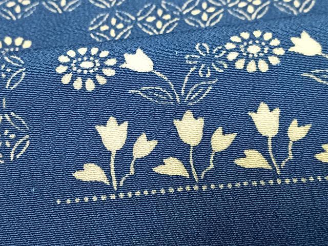 平和屋着物■上質な小紋　草花文　正絹　逸品　CABH4142xe