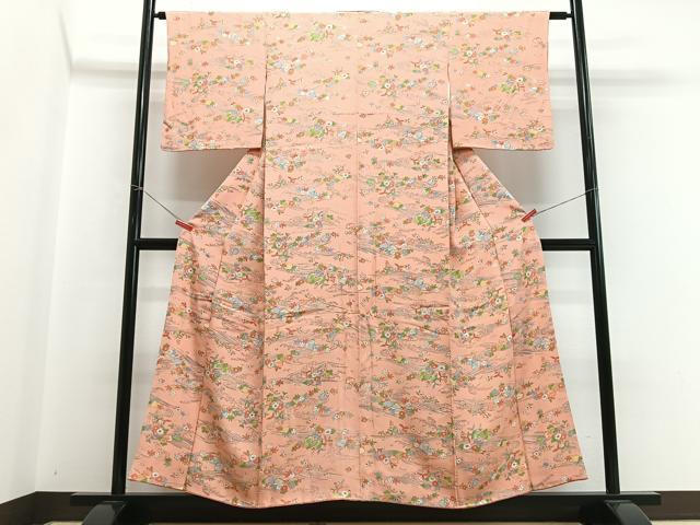 平和屋着物■上質な小紋　立波花文　三越扱い　正絹　逸品　CABH4164xe