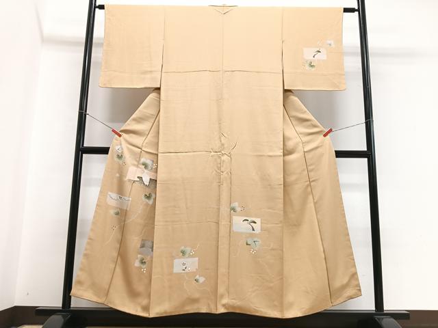 平和屋着物■訪問着　枝葉文　金彩　正絹　逸品　CABH4154xe