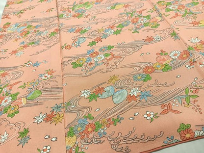 平和屋着物■上質な小紋　立波花文　三越扱い　正絹　逸品　CABH4164xe