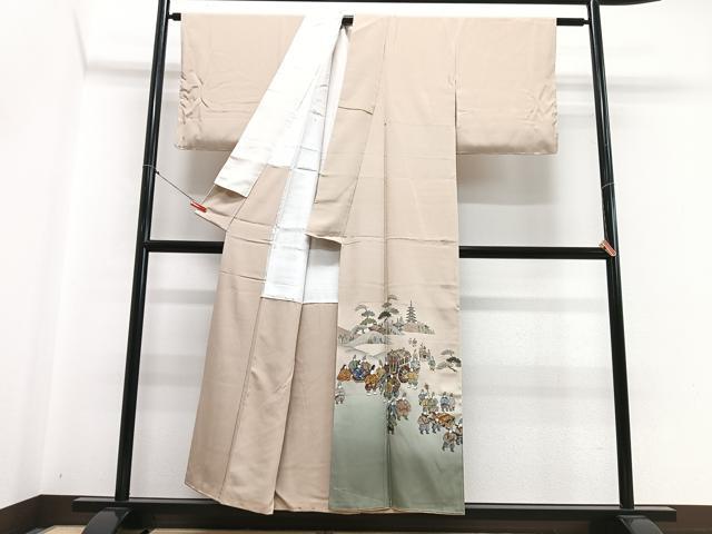 平和屋着物■豪華色留袖　作家物　人物風景文　暈し染め　金彩　正絹　逸品　CABH4166xe
