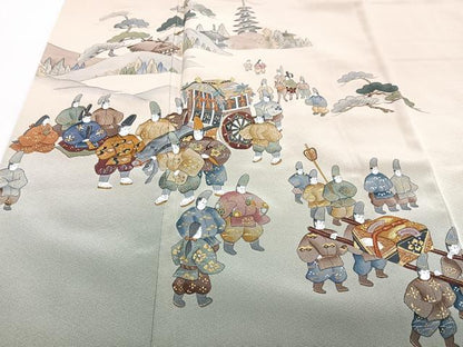 平和屋着物■豪華色留袖　作家物　人物風景文　暈し染め　金彩　正絹　逸品　CABH4166xe