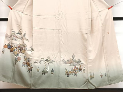 平和屋着物■豪華色留袖　作家物　人物風景文　暈し染め　金彩　正絹　逸品　CABH4166xe