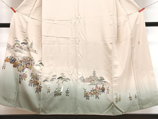 平和屋着物■豪華色留袖　作家物　人物風景文　暈し染め　金彩　正絹　逸品　CABH4166xe