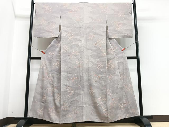平和屋着物■上質な小紋　枝花文　正絹　逸品　CABH4210xe
