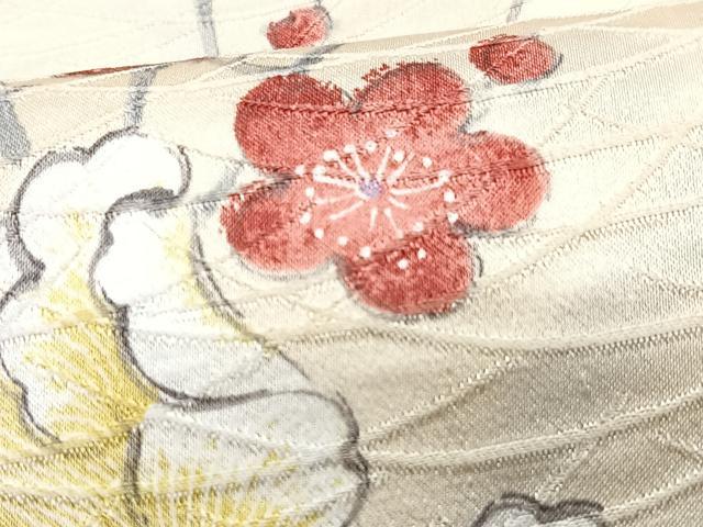 平和屋着物■上質な小紋　草花文　正絹　逸品　CABH4168xe