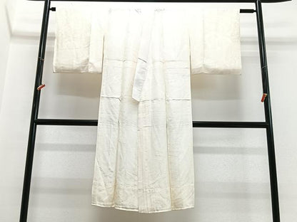 平和屋着物■長襦袢　無双仕立て　源氏車花地紋　正絹　逸品　CABH4196xe