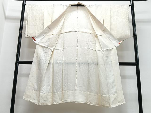 平和屋着物■長襦袢　無双仕立て　源氏車花地紋　正絹　逸品　CABH4196xe
