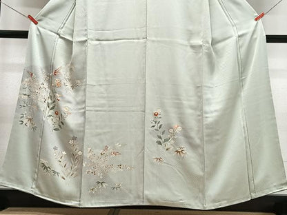 平和屋着物■訪問着　草花文　暈し染め　金彩　正絹　逸品　CABH4202xe