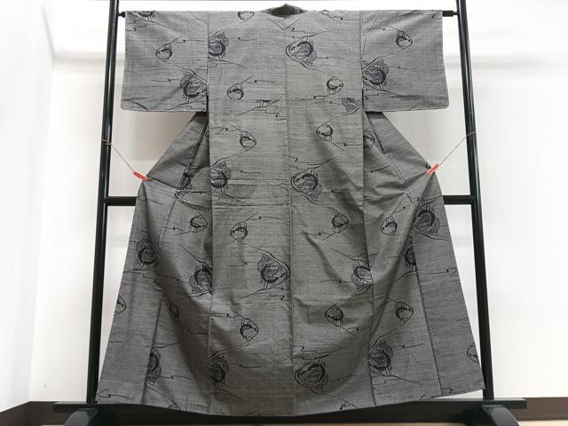平和屋着物■上質な小紋　幾何学文様　正絹　逸品　CABH4201xe