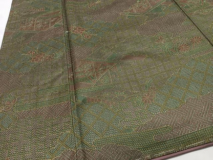 平和屋着物■上質な小紋　雲取り花文　正絹　逸品　CABH4192xe