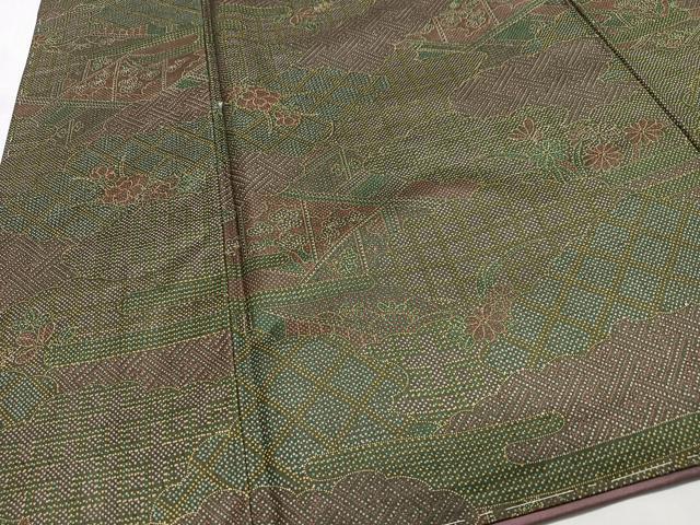 平和屋着物■上質な小紋　雲取り花文　正絹　逸品　CABH4192xe