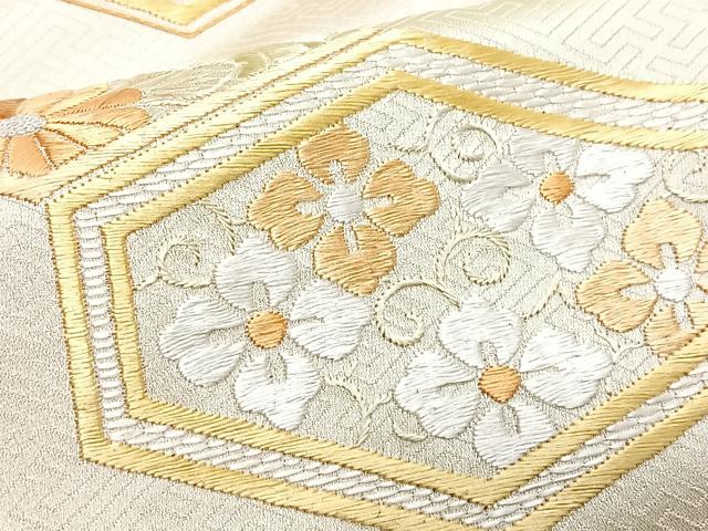 平和屋着物■訪問着　刺繍　吉祥花文　正絹　逸品　CABH4186xe