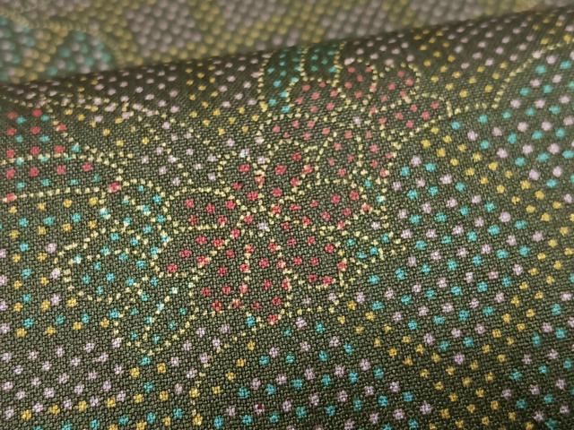 平和屋着物■上質な小紋　雲取り花文　正絹　逸品　CABH4192xe