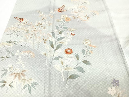 平和屋着物■訪問着　草花文　暈し染め　金彩　正絹　逸品　CABH4202xe