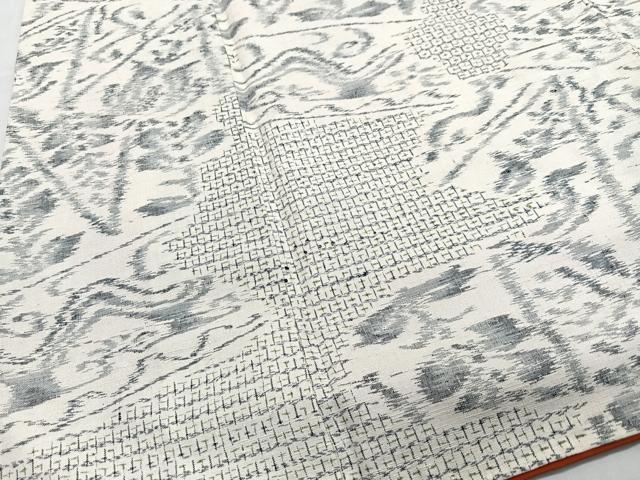 平和屋着物■上質な紬　陶器花文　正絹　逸品　CABH4193xe