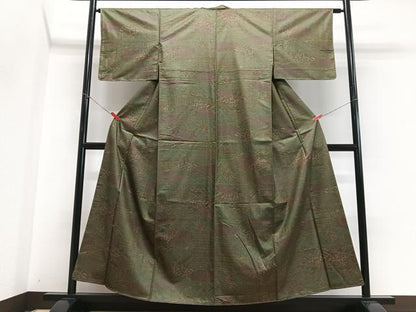 平和屋着物■上質な小紋　雲取り花文　正絹　逸品　CABH4192xe