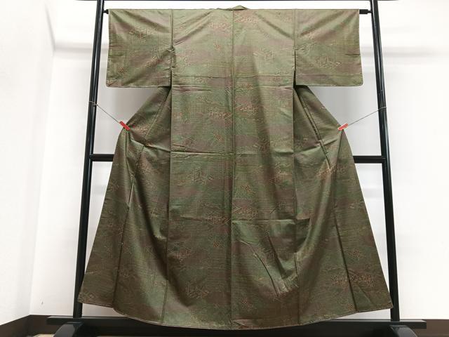 平和屋着物■上質な小紋　雲取り花文　正絹　逸品　CABH4192xe